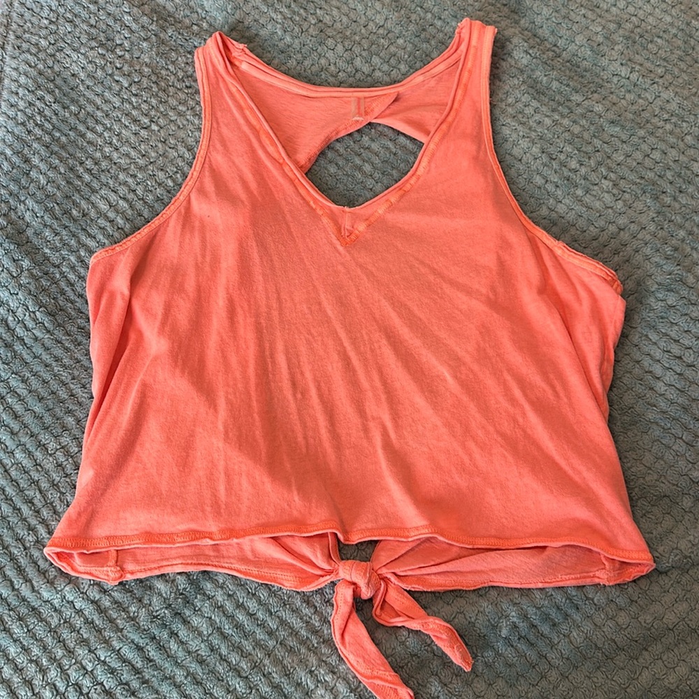 Peach free people tank top